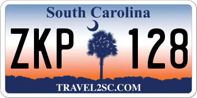 SC license plate ZKP128
