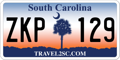 SC license plate ZKP129