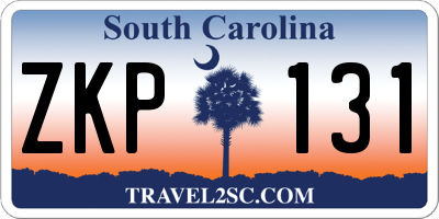 SC license plate ZKP131