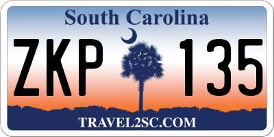 SC license plate ZKP135