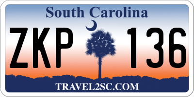 SC license plate ZKP136