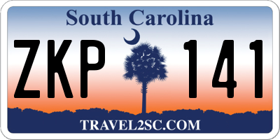 SC license plate ZKP141