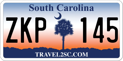 SC license plate ZKP145