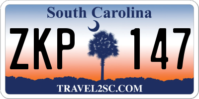 SC license plate ZKP147