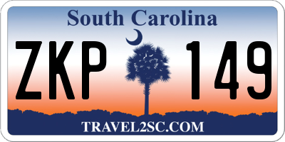 SC license plate ZKP149