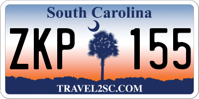 SC license plate ZKP155