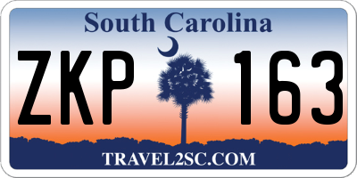 SC license plate ZKP163