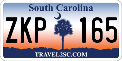 SC license plate ZKP165