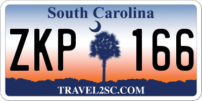 SC license plate ZKP166