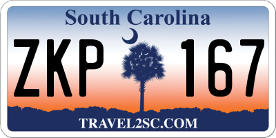 SC license plate ZKP167