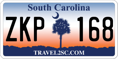 SC license plate ZKP168