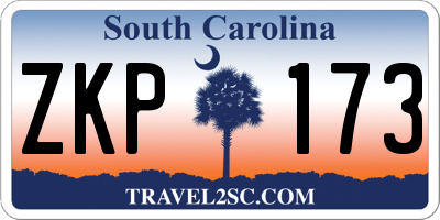 SC license plate ZKP173