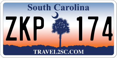 SC license plate ZKP174