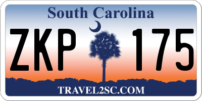 SC license plate ZKP175