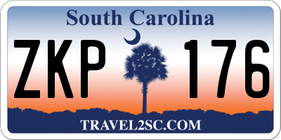 SC license plate ZKP176