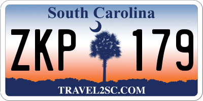 SC license plate ZKP179