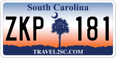 SC license plate ZKP181