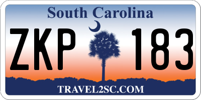 SC license plate ZKP183