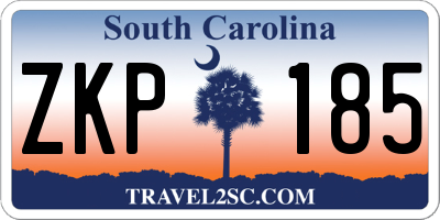 SC license plate ZKP185