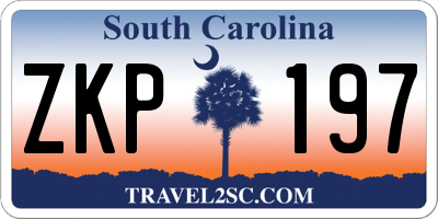 SC license plate ZKP197