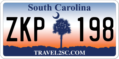 SC license plate ZKP198