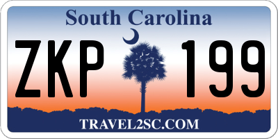 SC license plate ZKP199