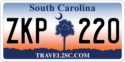 SC license plate ZKP220