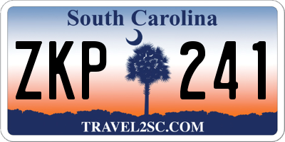 SC license plate ZKP241