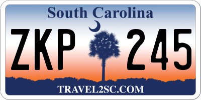 SC license plate ZKP245