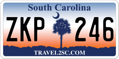 SC license plate ZKP246