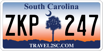 SC license plate ZKP247
