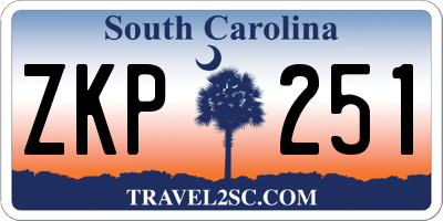 SC license plate ZKP251