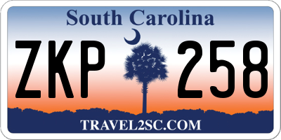 SC license plate ZKP258
