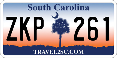 SC license plate ZKP261