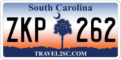 SC license plate ZKP262