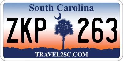 SC license plate ZKP263
