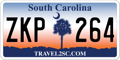 SC license plate ZKP264