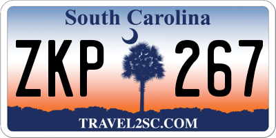 SC license plate ZKP267