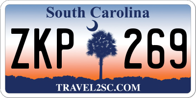 SC license plate ZKP269