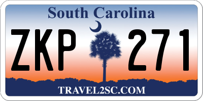 SC license plate ZKP271