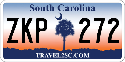 SC license plate ZKP272