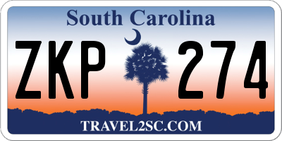 SC license plate ZKP274