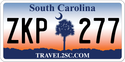 SC license plate ZKP277