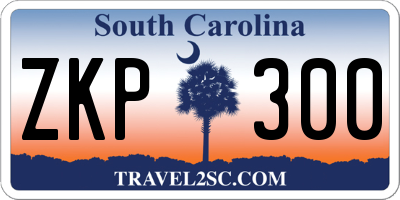 SC license plate ZKP300