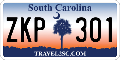 SC license plate ZKP301