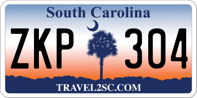 SC license plate ZKP304