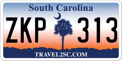 SC license plate ZKP313