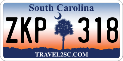 SC license plate ZKP318