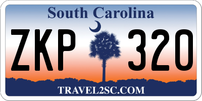 SC license plate ZKP320