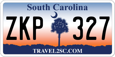SC license plate ZKP327